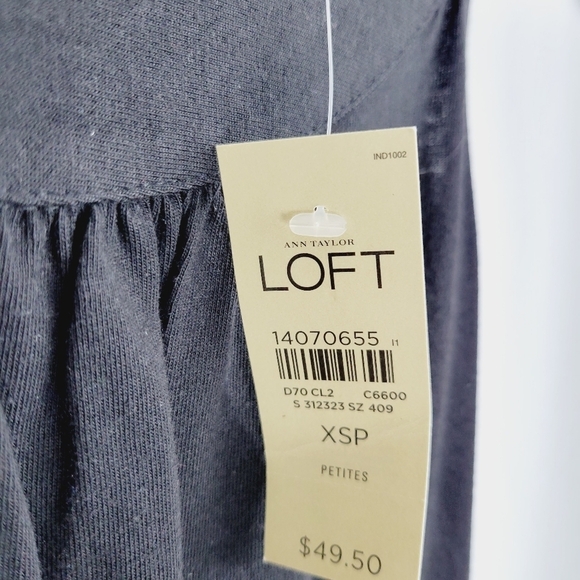 NWT Loft scoop neck little black dress size XS - Picture 7 of 9